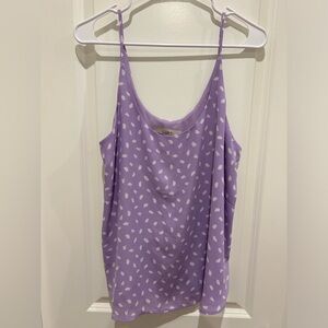 LOFT Lavender spotted tank camisole